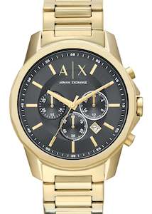 Armani Exchange Banks Chronograph Grey Dial Gold Bracelet Ax1721