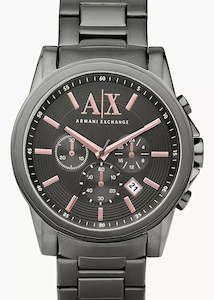 ARMANI EXCHANGE OUTERBANKS CHRONOGRAPH GUNMETAL BRACELET AX2086