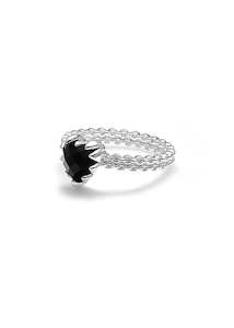 Stolen Girlfriends Club Mini Claw Ring Black Onyx Jwl23-lc-60