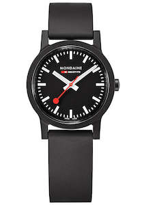 MONDAINE OFFICIAL SWISS RAILWAYS ESSENCE BLACK RUBBER BAND MS1.32120 RB