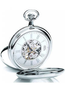 Jewellery: ROYAL LONDON POCKET WATCH MECHANICAL SILVER 91207.01