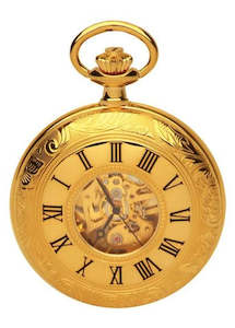 ROYAL LONDON POCKET WATCH MECHANICAL GOLD CASE 91202.02