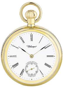 CLASSIQUE SWISS POCKET WATCH MECHANICAL ROMAN DIAL GOLD 42-23G