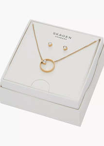 Skagen Jewellery Kariana Gold Crystal Heart Gift Set Skjb1014set