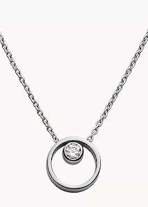 Skagen Jewellery Linje Modern Circle Silver Necklace Skj0833040