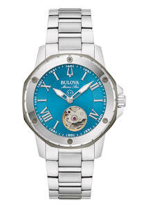 BULOVA LADIES MARINE STAR AUTOMATIC STAINLESS STEEL 98L317