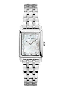 BULOVA LADIES SUTTON MOTHER PEARL DIAL STAINLESS STEEL 96P244