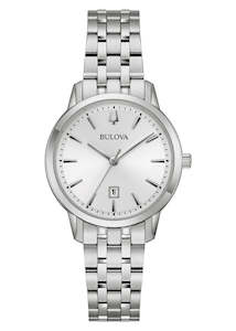 BULOVA LADIES CLASSIC SILVER DIAL STAINLESS STEEL BRACELET 96M165