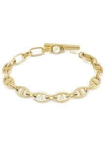 Fossil Jewellery Heritage D-link Gold Tone Steel Bracelet Jf04759710