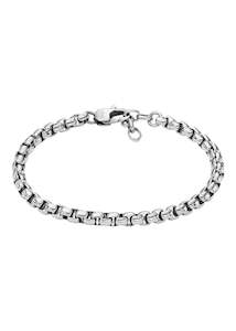 Fossil Jewellery All Stacked Up Box Link Chain Bracelet Jf04562040