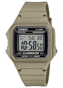 CASIO DIGITAL BEIGE RESIN BAND W217H-5A