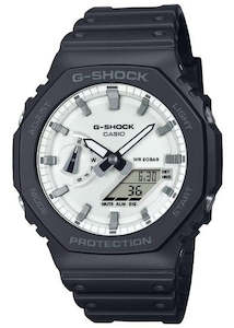 Casio G-shock Carbon Core Guard Duo Slim White Black Band Ga2100wd-1a