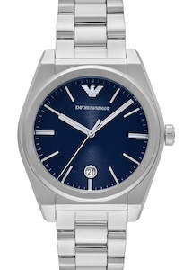 EMPORIO ARMANI FEDERICO BLUE DIAL STAINLESS STEEL BRACELET AR11620