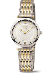 BOCCIA LADIES TITANIUM WHITE DIAL TWO-TONE BRACELET 3362-03