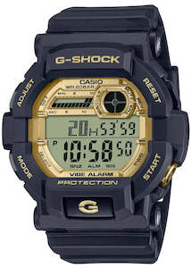 CASIO G-SHOCK DIGITAL WITH VIBRATION ALERT BLACK RESIN BAND GD350GB-1D