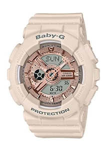 CASIO BABY-G ANALOGUE / DIGITAL ROSE DIAL SOFT PINK RESIN BA110XCP-4A