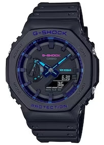 Casio G-shock Carbon Core Guard Duo Vitrual Slim Black Ga2100vb-1a