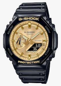 CASIO G-SHOCK CARBON CORE GUARD DUO SLIM GOLD SHINE BLACK GA2100GB-1A