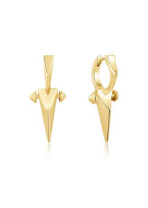 ANIA HAIE PUNK GOLD POINT HUGGIE EARRINGS E053-07G