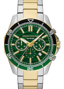 ARMANI EXCHANGE SPENCER CHRONOGRAPH GREEN DIAL TWO-TONE AX1966