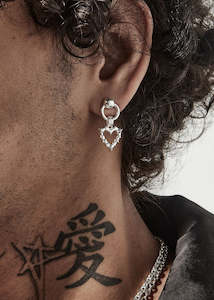 Stolen Girlfriends Club Punk Jagged Heart Earrings Jwl1-25-11