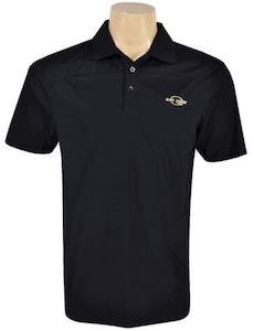 Men's Clothing: Ray Cook Golf Cut & Sew Performance Polo Shirt - Black