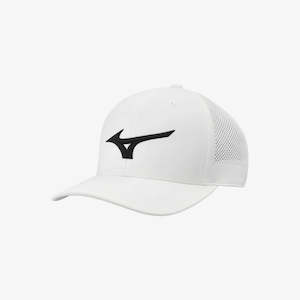 Mizuno Tour Vent Snapback Cap - White / Black