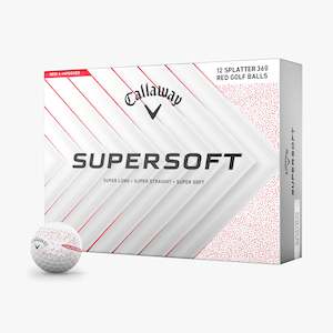 Sporting equipment: Callaway Supersoft Golf Balls 25 - Splatter Red