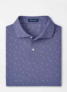 Peter Millar Harmon Geo Performance Jersey Polo - Lavender Fog