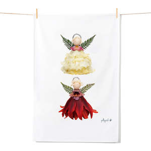 Christmas Angels Tea Towel