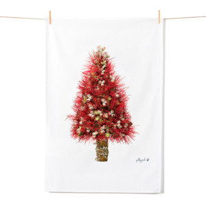 Gift: Christmas Pohutukawa Tree Tea Towel