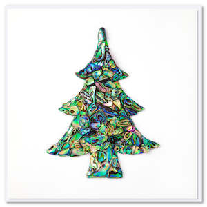 Christmas Greeting Card  Paua Tree