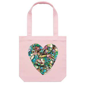 Paua Heart Tote Bag