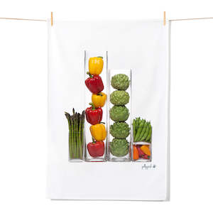 Veg Vases Tea Towel