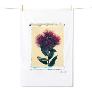 Gift: Pohutukawa Polaroid 2 Tea Towel