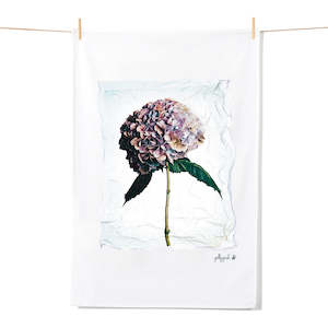 Hydrangea Polaroid Tea Towel