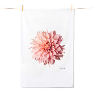 Dahlia Flower Tea Towel