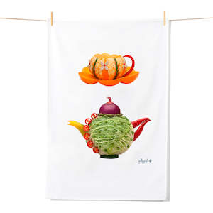 Teapot & Cup Tea Towel