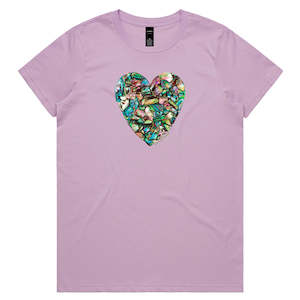 Paua Heart Woman's Tee Shirt