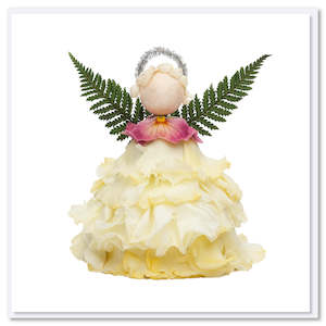 Christmas Cream Angel Greeting Card