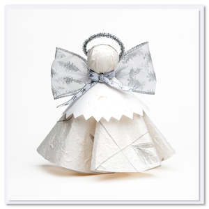 Christmas Silver Angel Greeting Card