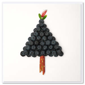 Christmas Blueberry Tree Greeting Card