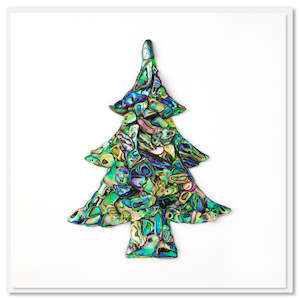 Christmas Paua Tree Greeting Card