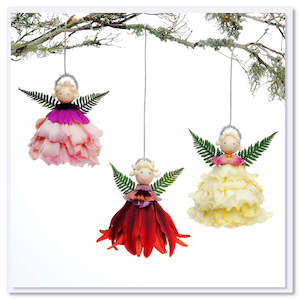 Christmas Angel Trio Greeting Card