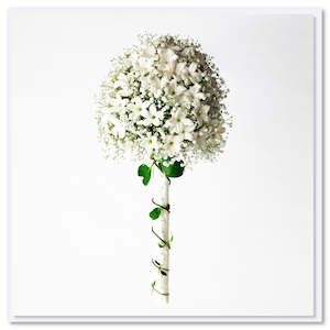 Stephanotis and Gypsophila Bouquet Greeting Card