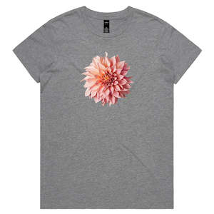 Pink Dahlia Flower Woman's Tee Shirt