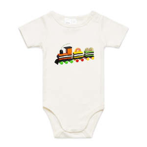 Liquorice Allsorts Train Infant Babygrow