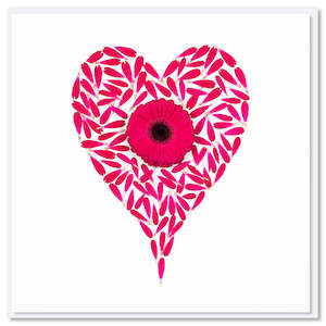 Gerbera Heart Greeting Card