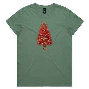 Gift: Christmas Pohutukawa Tree Woman's Tee Shirt