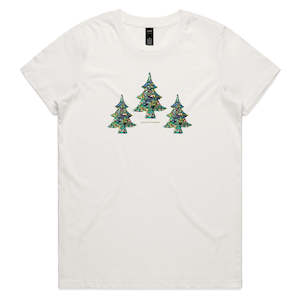 Christmas Paua Trees Woman's Tee Shirt